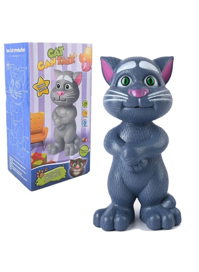 XXL Talking Tom Interactive Musical Sensor Cat Toy – Large Talking & Repeating Character with Touch Sensitivity, Fun Melodies & Realistic Sounds for Kids - Image 3